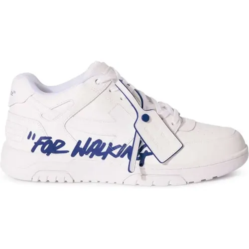 Weiße Ledersneaker mit Signaturmotiven Off - Off White - Modalova