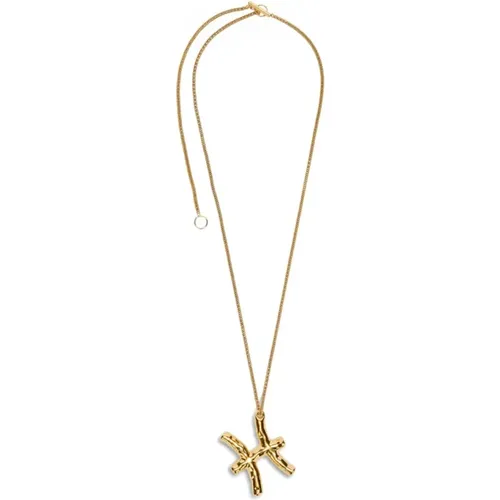 Golden Pisces Zodiac Pendant Necklace , female, Sizes: ONE SIZE - Jil Sander - Modalova