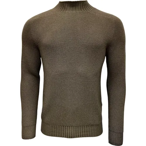 Rainwool Turtleneck Sweater Olive , male, Sizes: M - Gran Sasso - Modalova