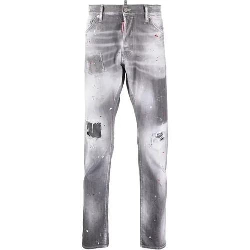 Zerrissene Slim Fit Jeans Dsquared2 - Dsquared2 - Modalova