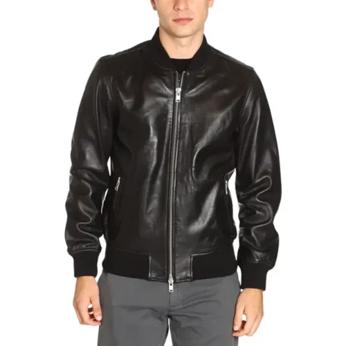 Leather Bomber Jacket , male, Sizes: 2XL, XL - Liu Jo - Modalova