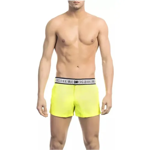 Gelbe Micro Swim Shorts , Herren, Größe: L - Bikkembergs - Modalova