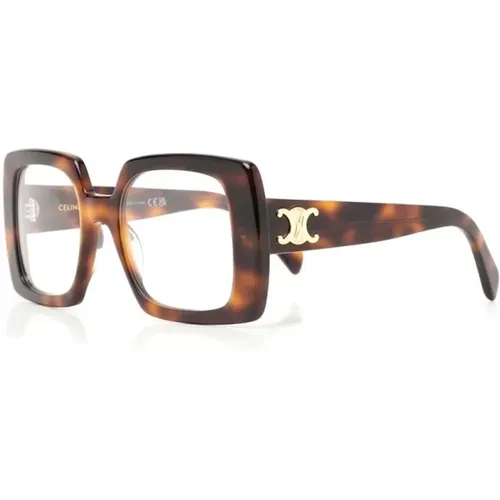 Braun/Havanna Optische Brille Stilvolles Must-Have , Damen, Größe: 51 MM - CELINE - Modalova