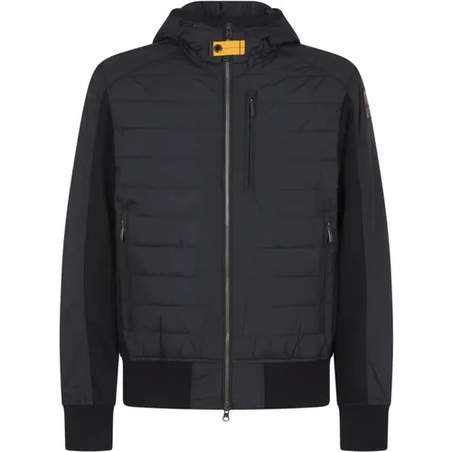 Fleece/Nylon Hooded Jacket , male, Sizes: L, XL - Parajumpers - Modalova