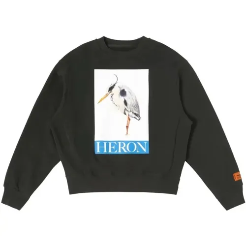Bird Painted Crewneck Sweatshirt , male, Sizes: L, S - Heron Preston - Modalova