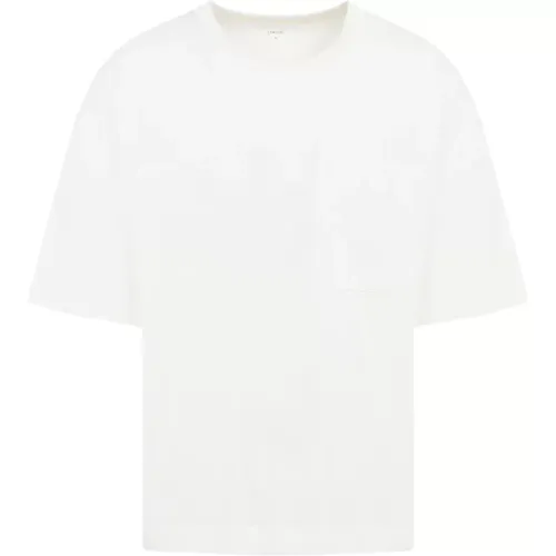 Weißes Baumwoll-Leinen T-Shirt , Herren, Größe: S - Lemaire - Modalova