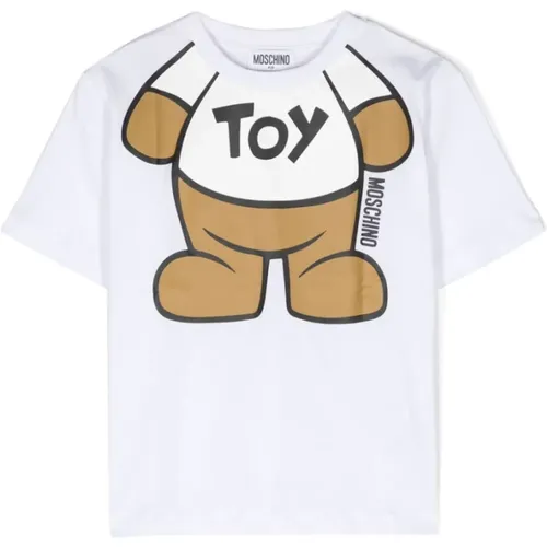 Teddybär-Print Kinder T-Shirt Weiß - Moschino - Modalova