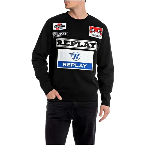 Hoodie , Herren, Größe: S - Replay - Modalova