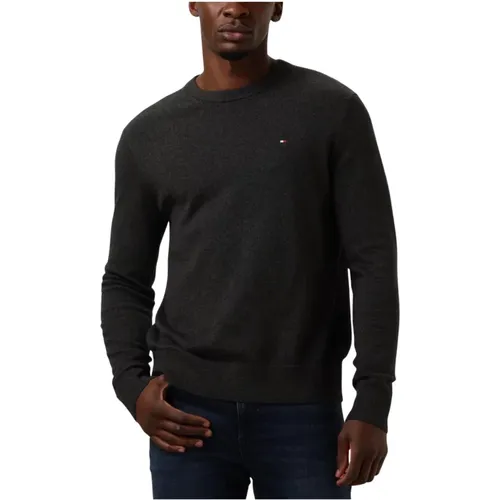 Kaschmir Rundhals Pullover , Herren, Größe: S - Tommy Hilfiger - Modalova