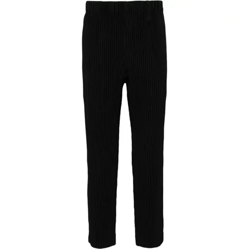 Pleated Trousers Mid-Rise Elasticated , male, Sizes: S - Issey Miyake - Modalova