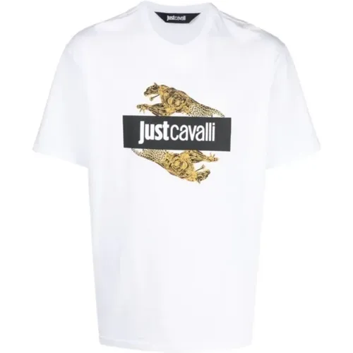 Weiße T-Shirt und Polo Kollektion , Herren, Größe: 2XL - Just Cavalli - Modalova