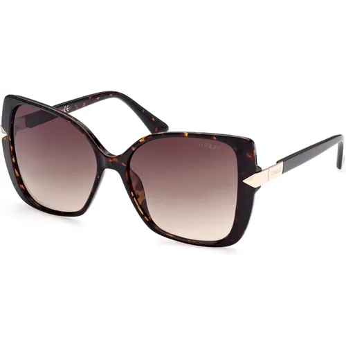 Stilvolle Sonnenbrille mit brauner Verlaufslinse , Damen, Größe: 56 MM - Guess - Modalova