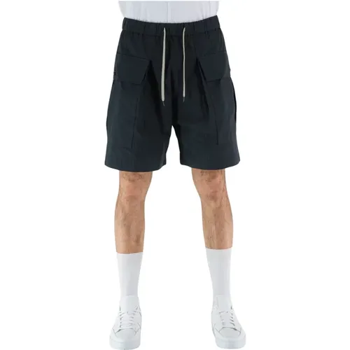 Cotton Bermuda Shorts with Elastic Waistband , male, Sizes: L - Covert - Modalova