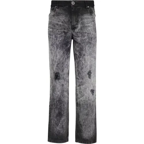 Stonewash denim jeans , male, Sizes: W32 - Balmain - Modalova
