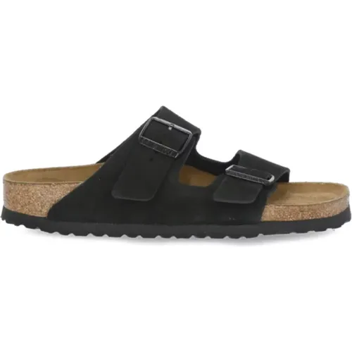 Leather Slide Sandals , female, Sizes: 9 UK, 11 UK, 12 UK, 10 UK - Birkenstock - Modalova