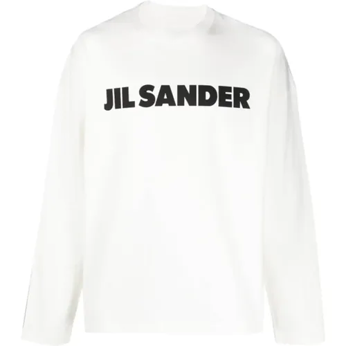 Langarm Porzellan Logo Shirt , Herren, Größe: S - Jil Sander - Modalova