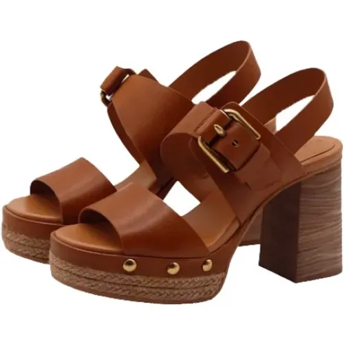 Clog Sandals with Adjustable Strap , female, Sizes: 3 1/2 UK - See by Chloé - Modalova