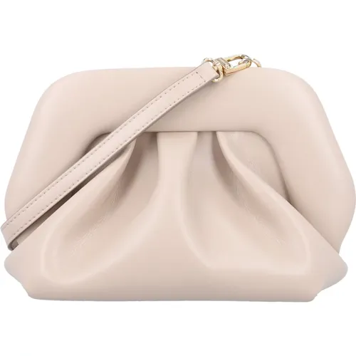 Elegant Almond Gea Vegan Fabric Clutch , female, Sizes: ONE SIZE - THEMOIRè - Modalova