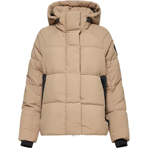 Quilted Parka with High Collar , female, Sizes: M, S - Canada Goose - Modalova