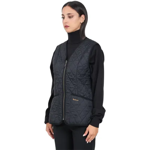 Schwarze Fleece-gefütterte Damenweste , Damen, Größe: M - Barbour - Modalova