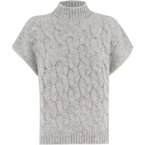 Eleganter Strickpullover mit Stehkragen , Damen, Größe: L - Le Tricot Perugia - Modalova