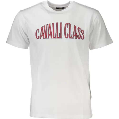 Stilvolles Logo Print T-Shirt , Herren, Größe: 2XL - Cavalli Class - Modalova