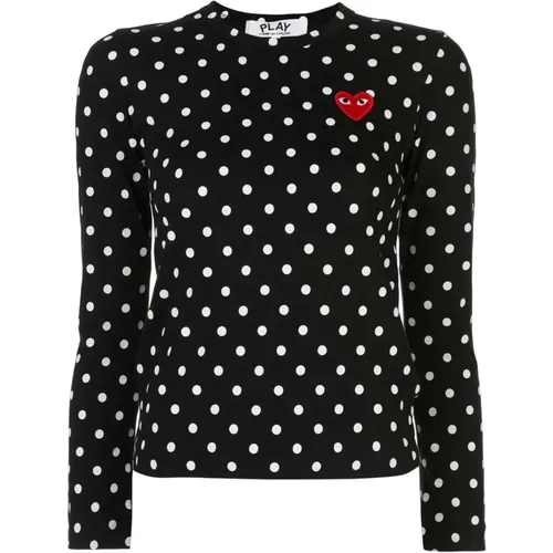 Polkadot LS , female, Sizes: S - Comme des Garçons Play - Modalova