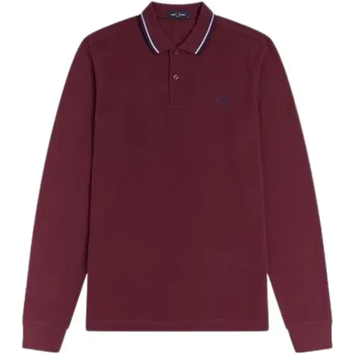 Langarm Piqué Polo , Herren, Größe: S - Fred Perry - Modalova