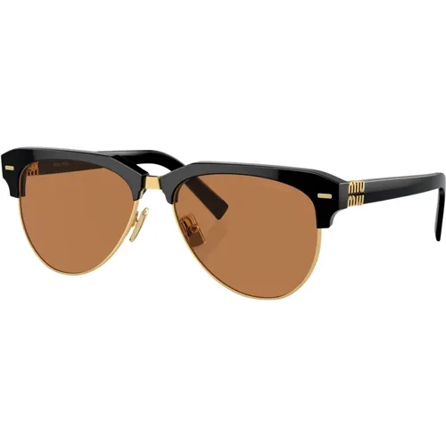 Brown Sunglasses SMU 09Zs , female, Sizes: 57 MM - Miu Miu - Modalova