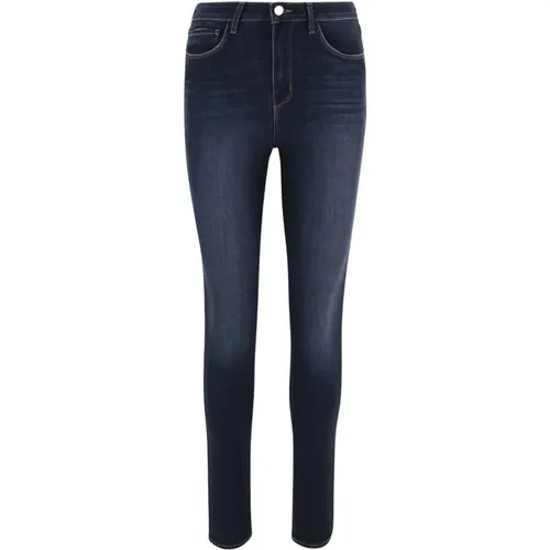 Hohe Taille Dunkle Denim Jeans , Damen, Größe: W26 - L'Agence - Modalova