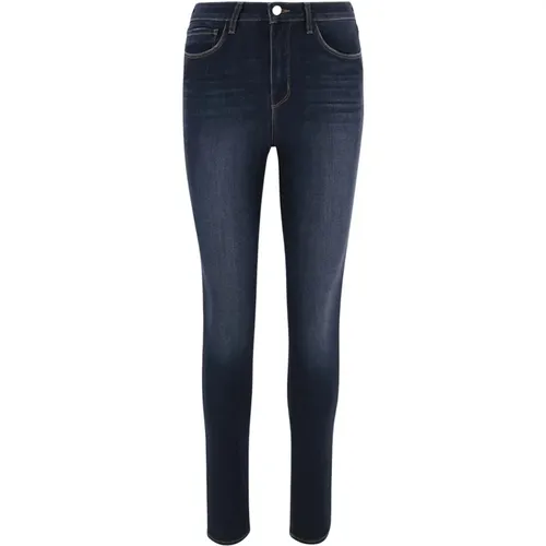 Hohe Taille Dunkle Denim Jeans , Damen, Größe: W28 - L'Agence - Modalova