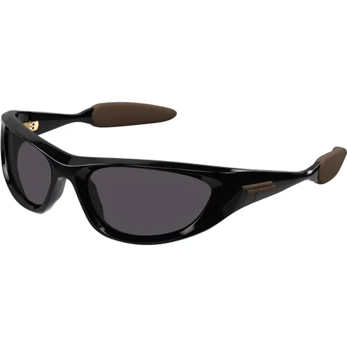 Schwarz/Graue Sonnenbrille Bv1184S , unisex, Größe: 58 MM - Bottega Veneta - Modalova