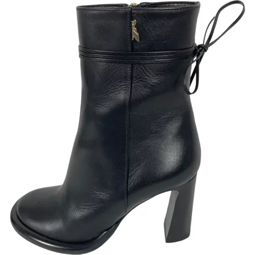 Elegant Leather Ankle Boots with Heel , female, Sizes: 7 UK - PATRIZIA PEPE - Modalova