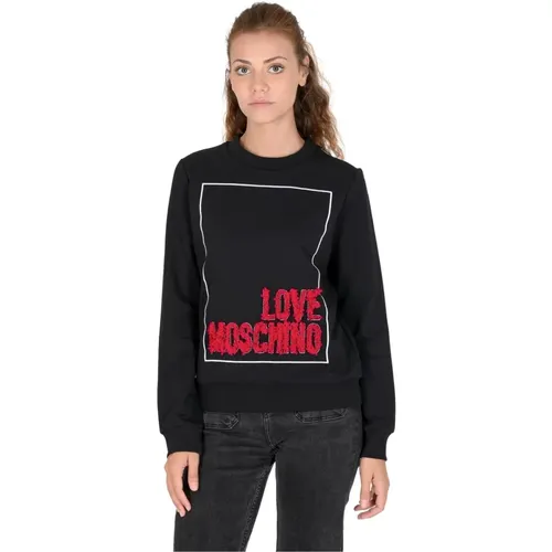 Stylischer Baumwollmischung Damen Sweatshirt - Love Moschino - Modalova