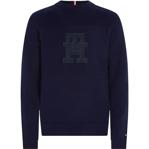 Baumwoll Herren Pullover Herbst/Winter Kollektion , Herren, Größe: M - Tommy Hilfiger - Modalova