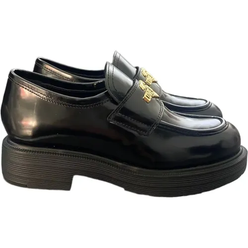 Logo-Plaque Chunky Loafers , female, Sizes: 4 UK, 8 UK, 5 UK, 7 UK - Love Moschino - Modalova