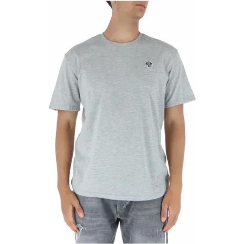 Grey Print Short Sleeve T-Shirt , male, Sizes: S, XL, L, 2XL, M - North Sails - Modalova