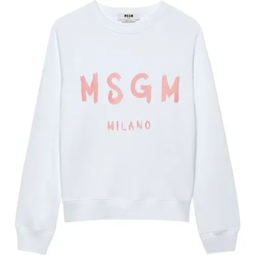 Weiße Pullover für Frauen , Damen, Größe: M - MSGM - Modalova