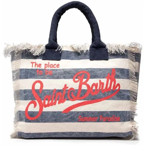 Beach Vanity Bag with Logo Print , female, Sizes: ONE SIZE - MC2 Saint Barth - Modalova