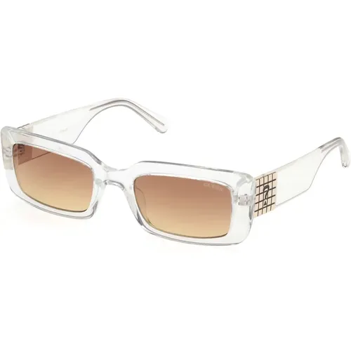 Stilvolle Sonnenbrille mit Verlaufsbrauner Linse , unisex, Größe: 55 MM - Guess - Modalova