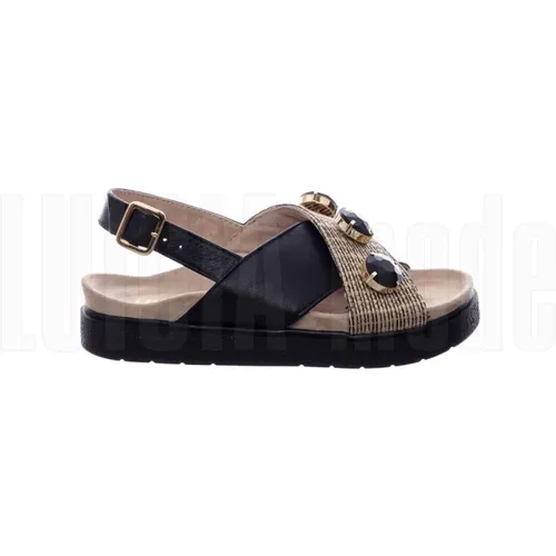 Raffia Stone Sandals , female, Sizes: 4 UK - Inuikii - Modalova