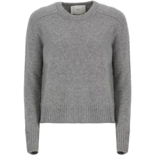 Kaschmir Rundhals Pullover Grau , Damen, Größe: S - Vanisé - Modalova