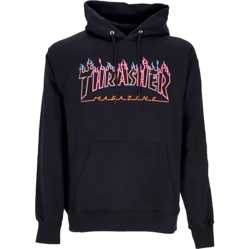 Doppel Flamme Neon Kapuzen Sweatshirt - Thrasher - Modalova