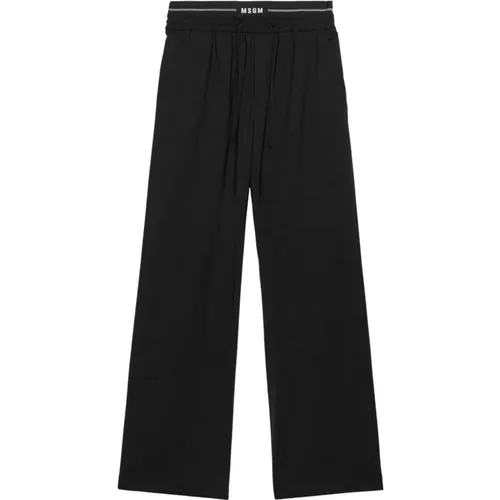 Schwarze Hose für Frauen , Herren, Größe: L - MSGM - Modalova