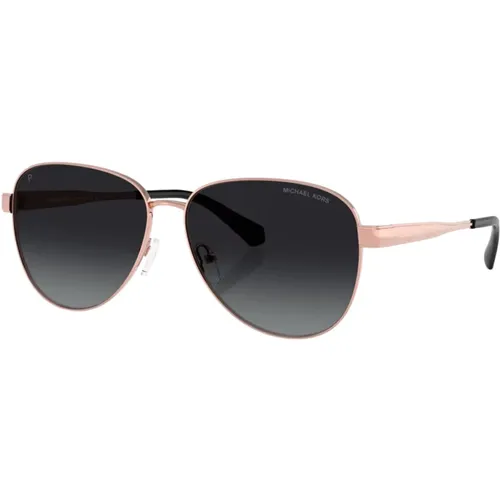 Polarized Biarritz Sunglasses with Rose Gold Frame , unisex, Sizes: 61 MM - Michael Kors - Modalova