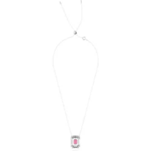 Chroma Octagon-Cut Pink Necklace - Swarovski - Modalova