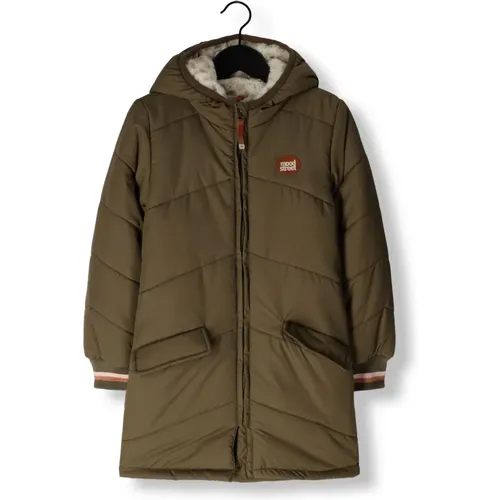 Khaki Parka Jacke für Mädchen , Damen, Größe: 110 CM - Modström - Modalova