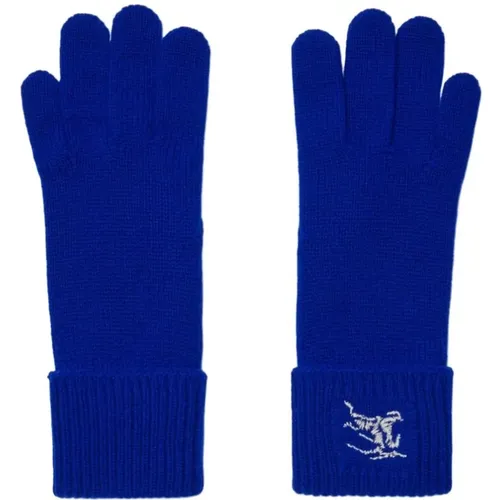 Ocean Cashmere Blend Knit Gloves , male, Sizes: S/M, S, M, M/L - Burberry - Modalova