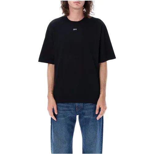 Schwarzes Skate T-Shirt mit OFF-Print , Herren, Größe: XS - Off White - Modalova
