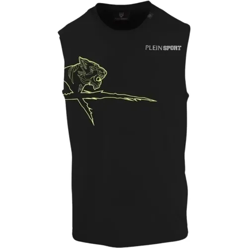 Schwarz/Gelb Fluo Tank Top - Plein Sport - Modalova